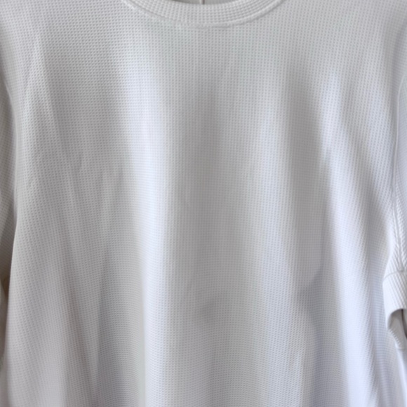 NWOT! LULULEMON 🍋 Shift Stitch Classic-fit Long-sleeve Waffle Shirt In White - Picture 4 of 6